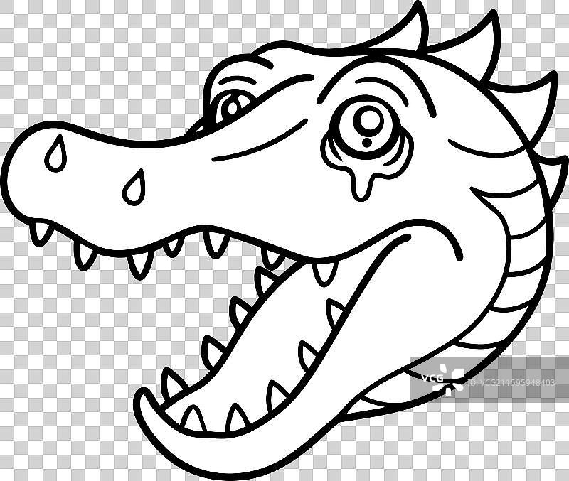 淡水鳄鱼哭泣图标图片素材