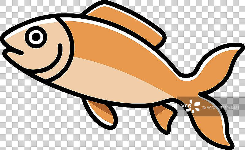 淡水鼓鱼玩耍图标图片素材