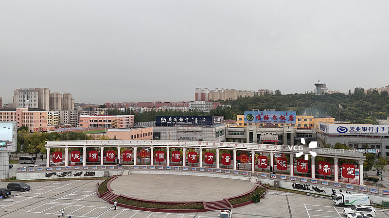 准格尔旗航拍图片素材