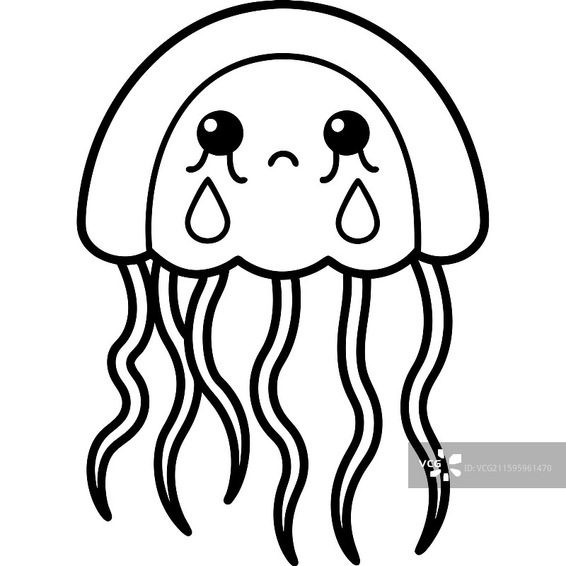 淡水水母哭泣图标图片素材