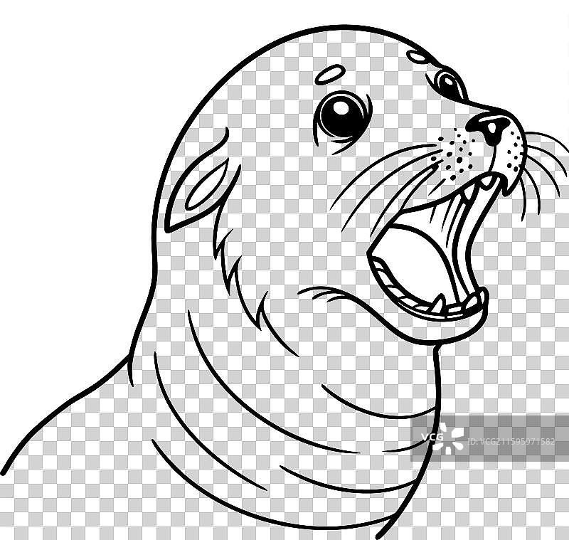 带褶边的鲨鱼图标图片素材