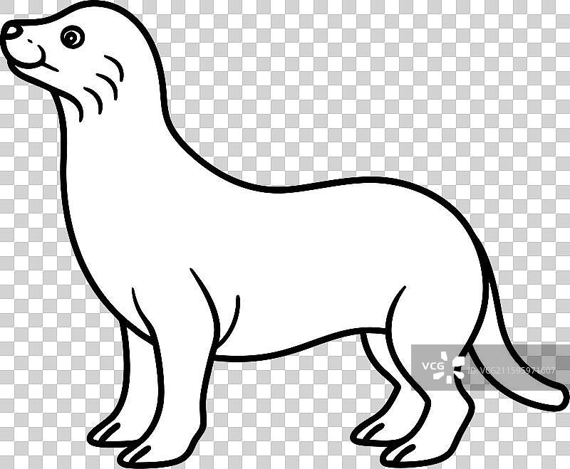 带褶边的鲨鱼鱼站立图标图片素材