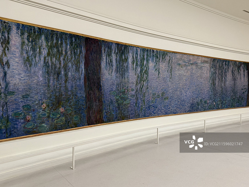 法国巴黎橘园美术馆莫奈《睡莲》图片素材