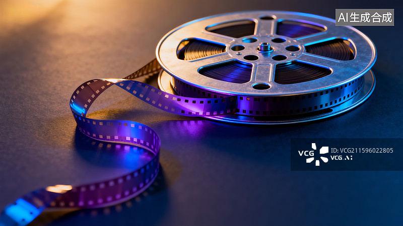 【AI数字艺术】电影放映机，电影工业，胶片，影院图片素材
