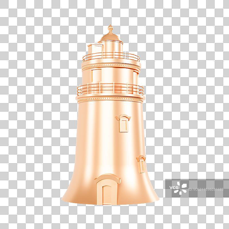 3D立体澳门地标建筑澳门东望洋灯塔图片素材