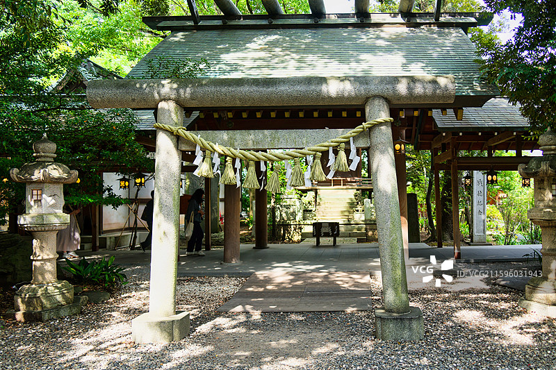 日本埼玉县川越市冰川神社-爱情神社图片素材