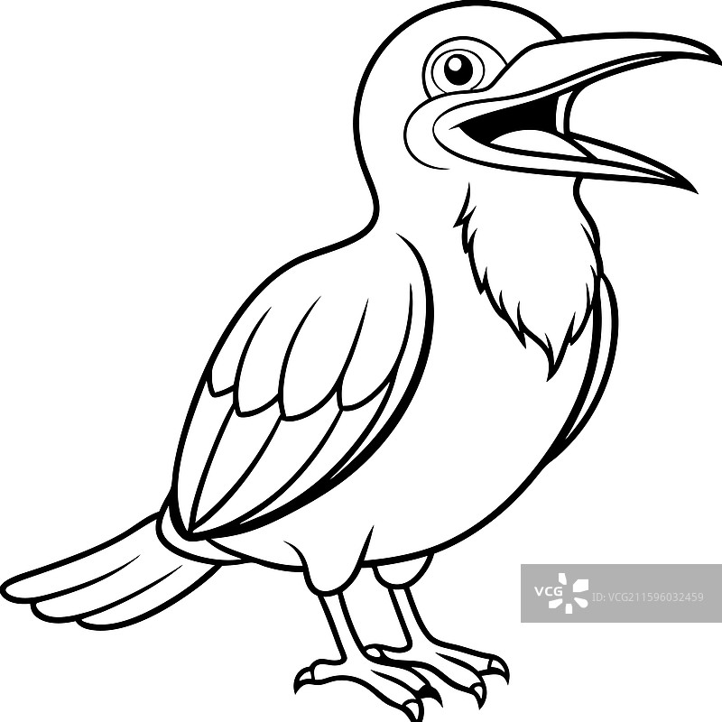 加拉帕戈斯嘲鸫鸟笑脸图标图片素材