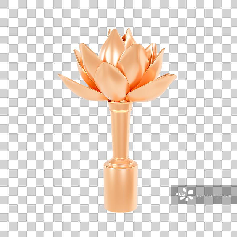 3D立体澳门地标建筑澳门金莲花广场图片素材