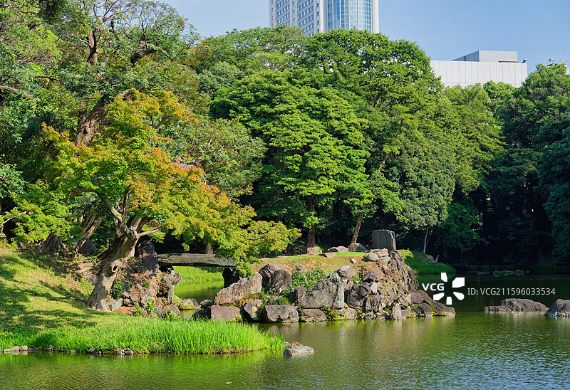 夏末的小石川后乐园-日本传统庭院图片素材