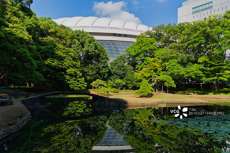 夏末的小石川后乐园-日本传统庭院图片素材