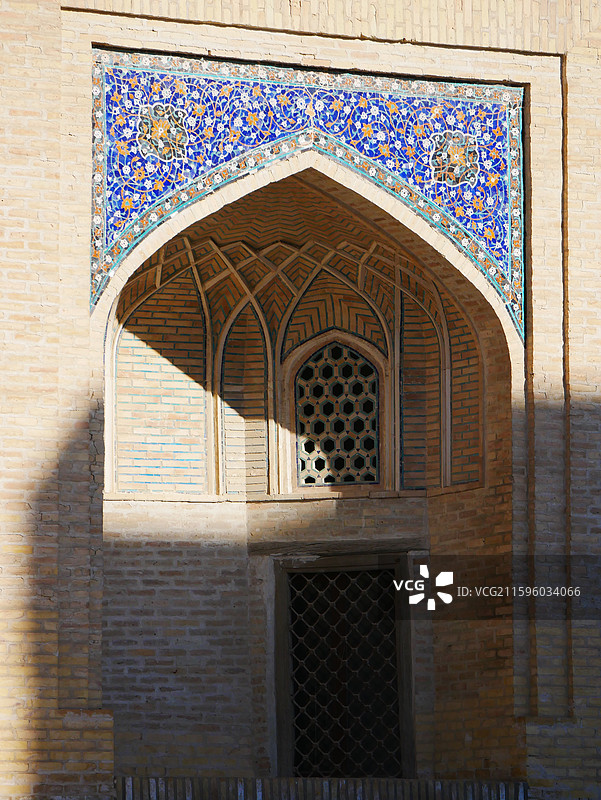 乌兹别克斯坦布哈拉喀龙波伊卡扬清真寺拱门图片素材