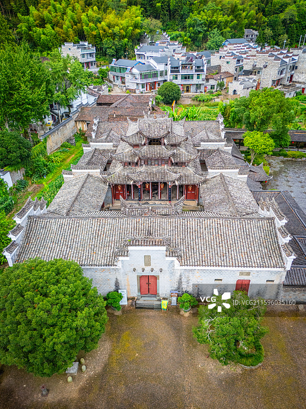 浙江衢州江山廿八都古镇江南古镇徽派建筑图片素材