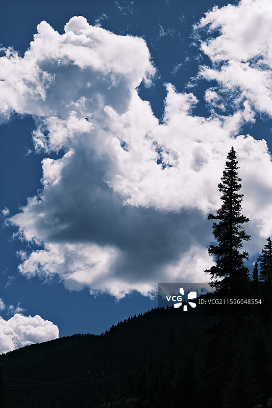 国庆时节川西美景与土拨鼠图片素材