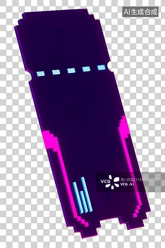 【AI数字艺术】空白价格标签优惠券双十一双十二618年货节年终好价节电商促销弹窗设计素材免抠元素赛博朋克马赛克像素风图片素材