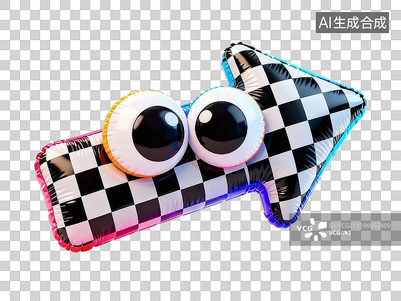 【AI数字艺术】箭头充气膨胀风三维元素图片素材