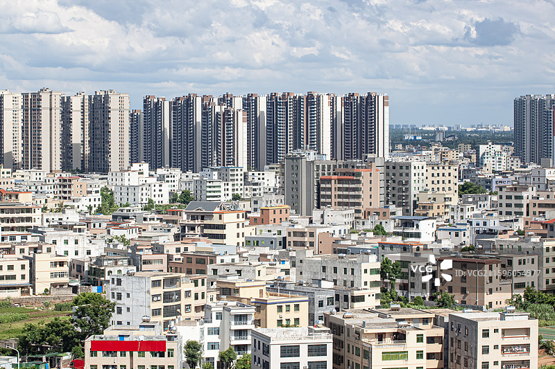 海南省海口市秀英区，俯瞰长流镇图片素材