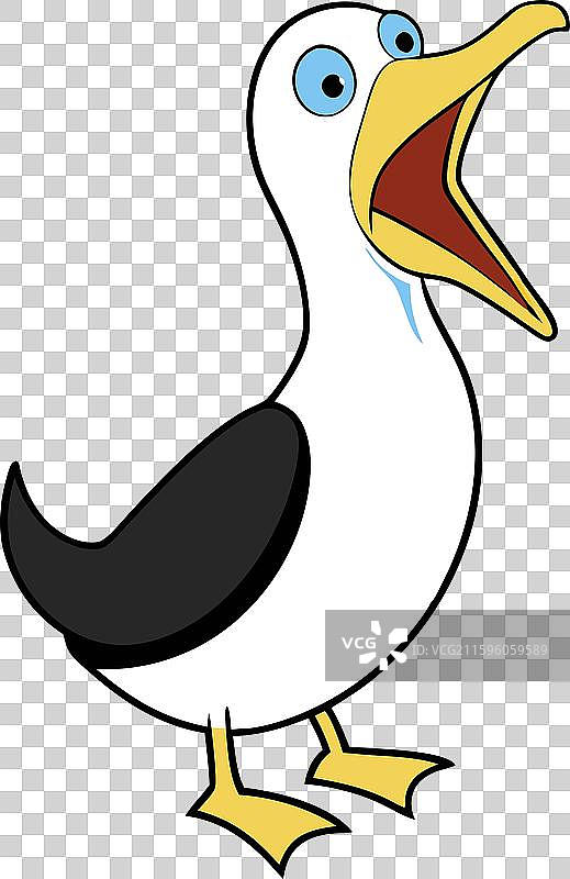 加拉帕戈斯信天翁鸟尖叫图标图片素材