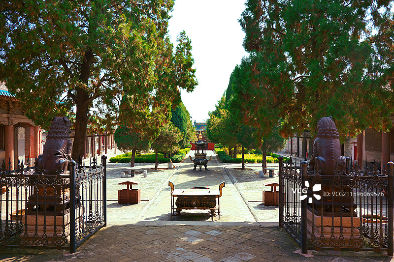 国保级单位山西汾阳太符观景观图图片素材