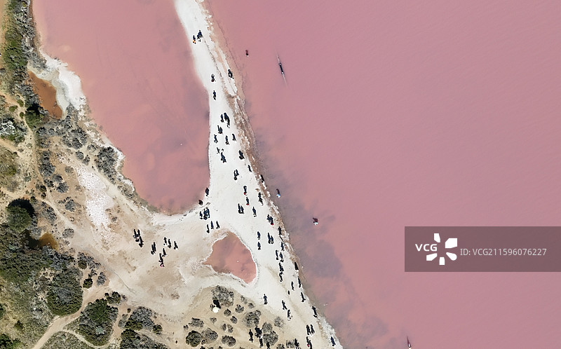 西海粉湖-盐湖-航拍图片素材