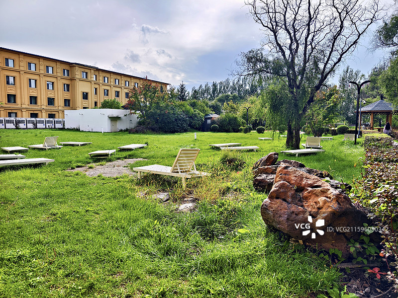 黑龙江省黑河市五大连池市，五大连池工人疗养院图片素材