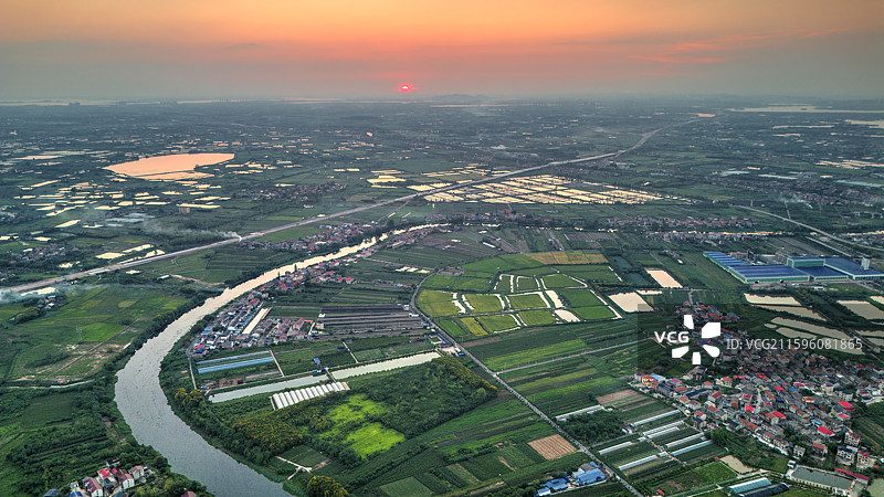 鄂州高速日落图片素材