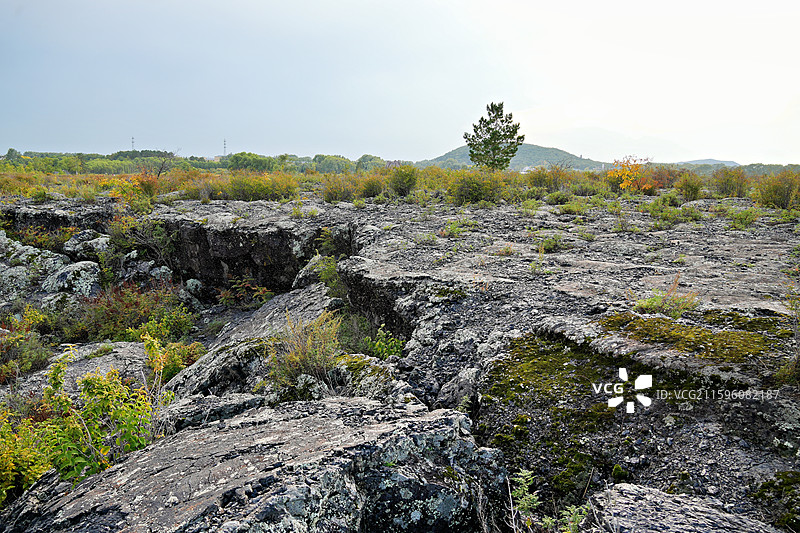 黑龙江省黑河市五大连池市，五大连池风景区内的北饮泉景区（北药泉）图片素材