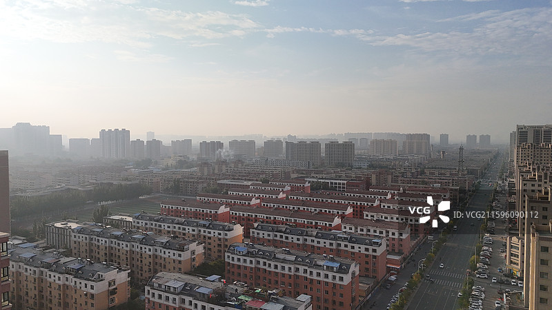 包头城市昆区航拍建筑图片素材