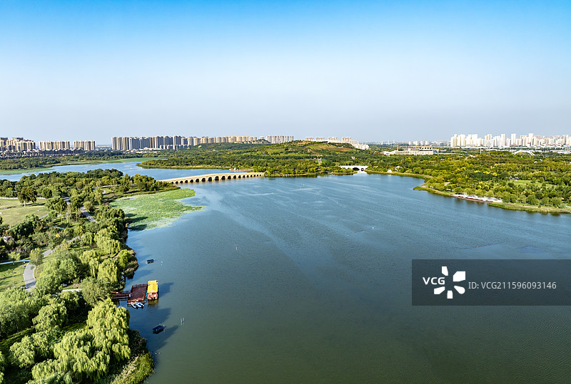 济南华山湖公园图片素材