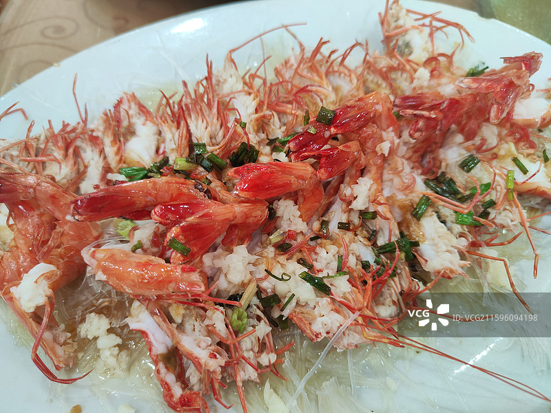蒜蓉蒸海虾图片素材
