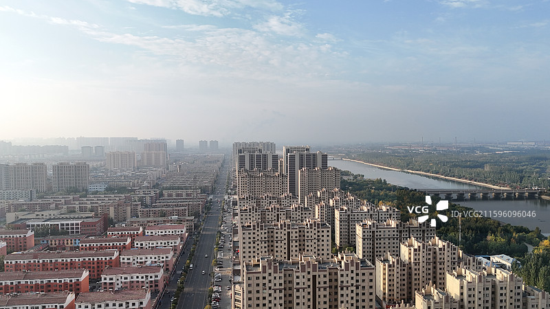 包头城市昆区航拍建筑图片素材