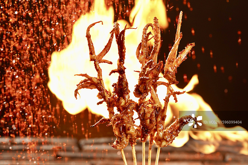 烤鱿鱼图片素材