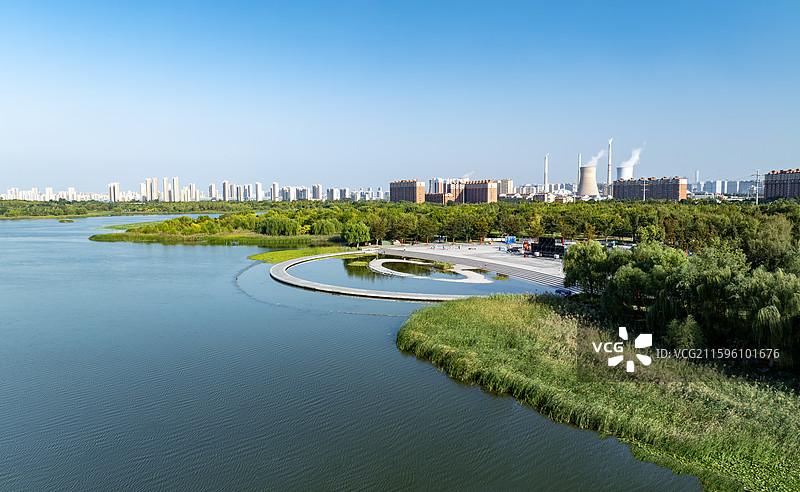 济南华山湖公园图片素材