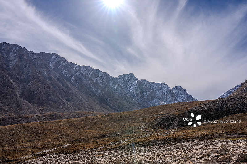 冰沟河-通往天池之路图片素材