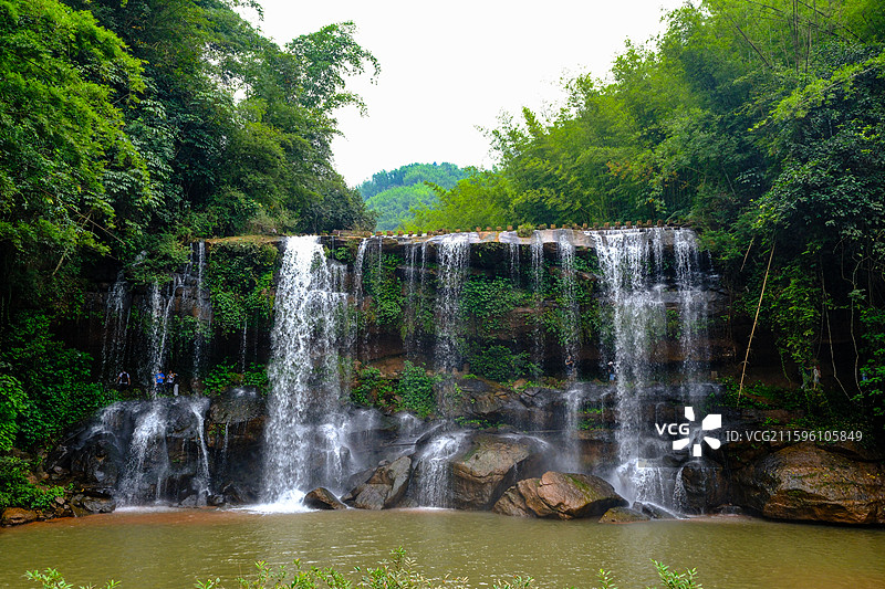 中国贵州赤水丹霞国家地质公园，赤水国家重点风景名胜区，国家四A级景区，赤水四洞沟景区图片素材