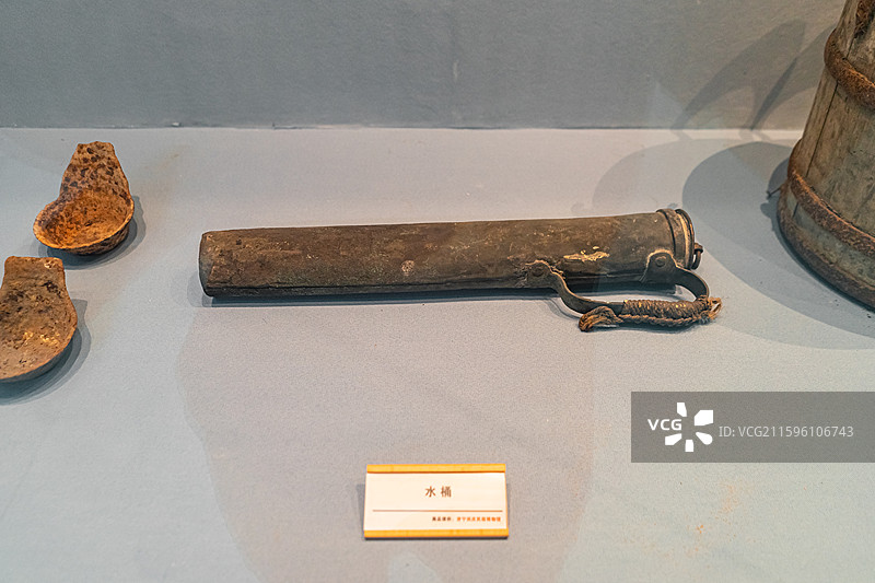 中国旅游景区拍摄主题，山东省济宁市任城区济宁市博物馆老馆，传统金属铁烟囱，室内无人图像摄影图片素材