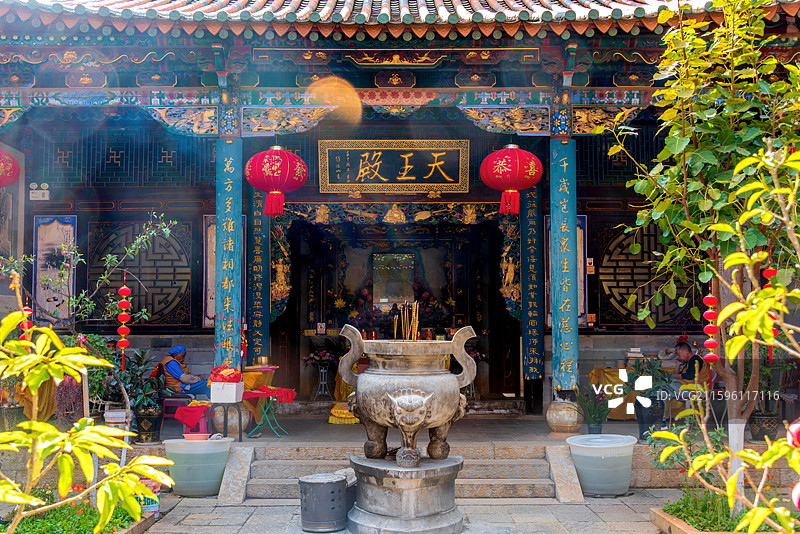 中国云南昆明官渡古镇法定寺图片素材