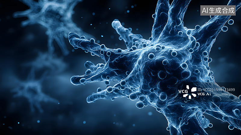 【AI数字艺术】细胞微观形态展示图片素材