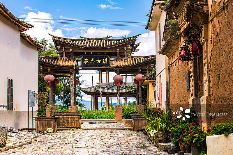 中国云南省大理白族自治州祥云县云南驿景区图片素材