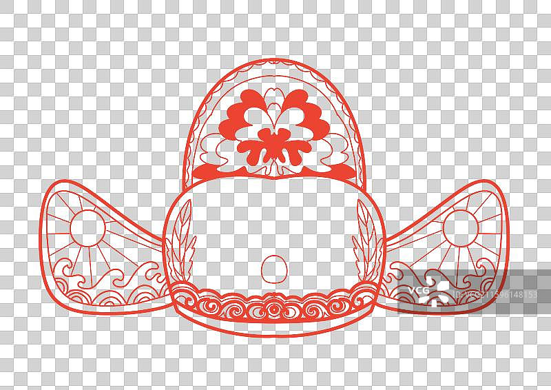 状元帽线稿元素图片素材