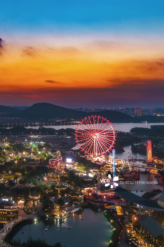 高视角下的佛山顺德地标图片素材