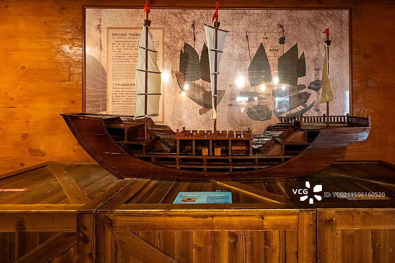 福船 山东青岛科技馆（新馆）第二展厅“航海发展”图片素材
