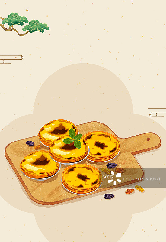 澳门城市特色美食葡式蛋挞葡挞图片素材