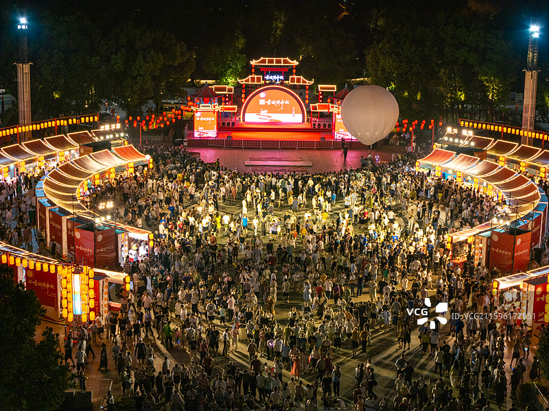 绍兴城市广场节日图片素材