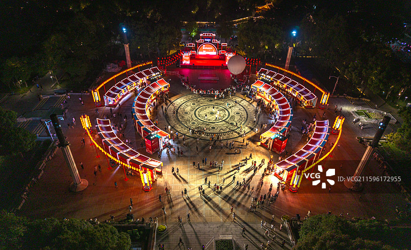 绍兴城市广场节日图片素材