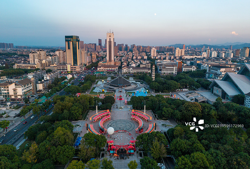 绍兴城市广场节日图片素材