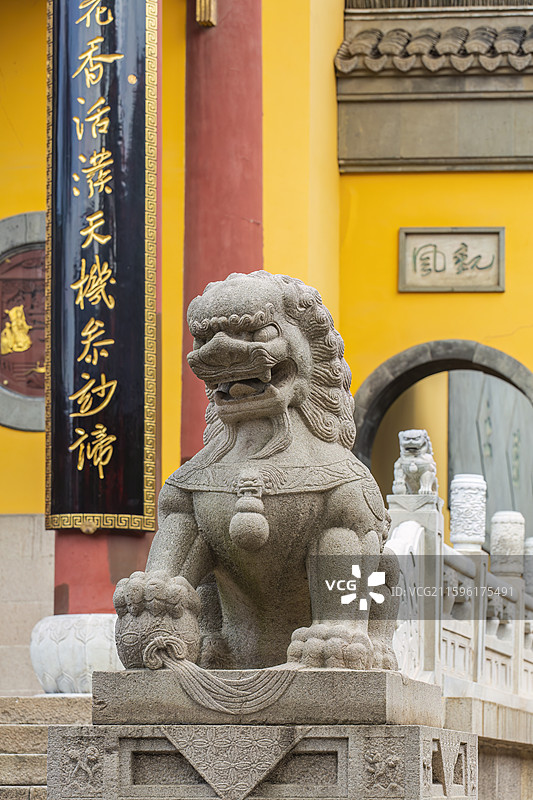 镇江润州区金山寺（江天禅寺）内部特写图片素材