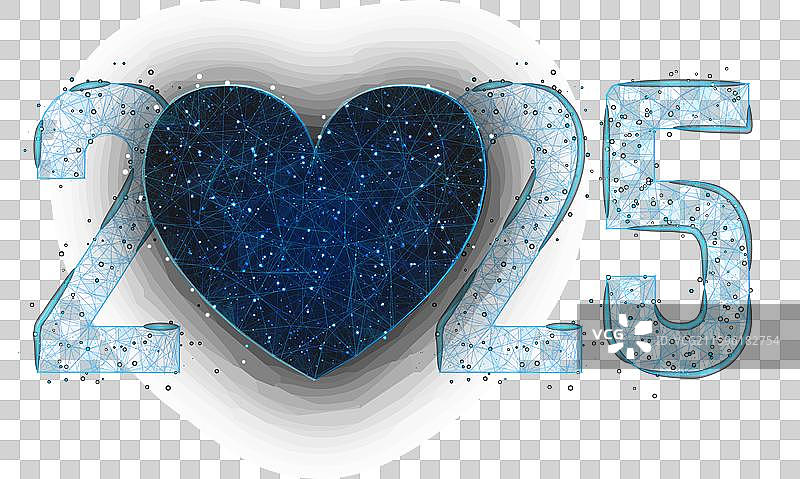 抽象的孤立的蓝色新年数字图像图片素材