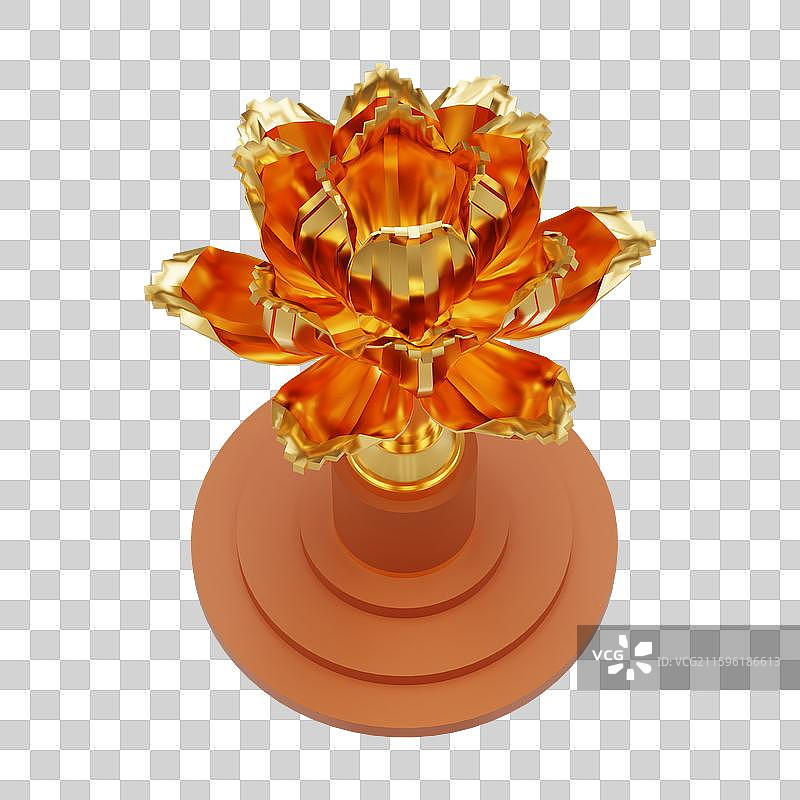 3D立体澳门金莲花广场地标建筑免抠元素图片素材