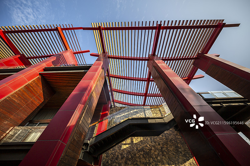 北京通州大运河森林公园：月岛观景平台建筑特色图片素材