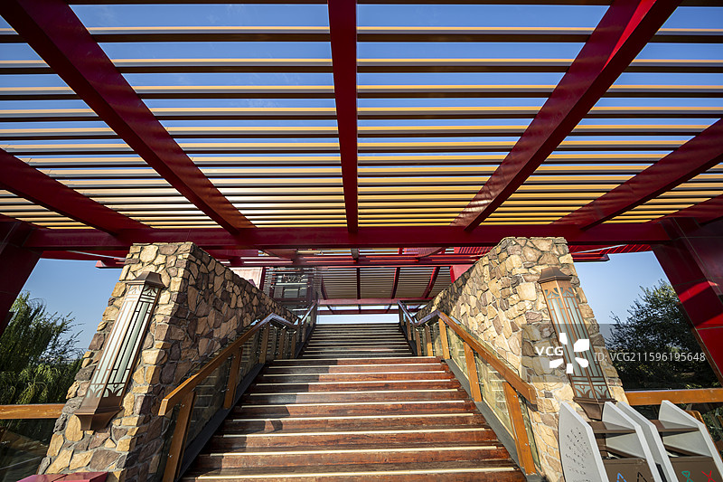 北京通州大运河森林公园：月岛观景平台建筑特色图片素材